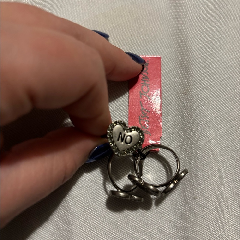 Betsey Johnson ring set